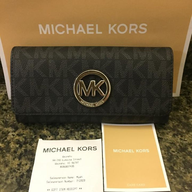 【新品正規店購入】MICHAEL KORS マイケルコース 長財布 ブラック