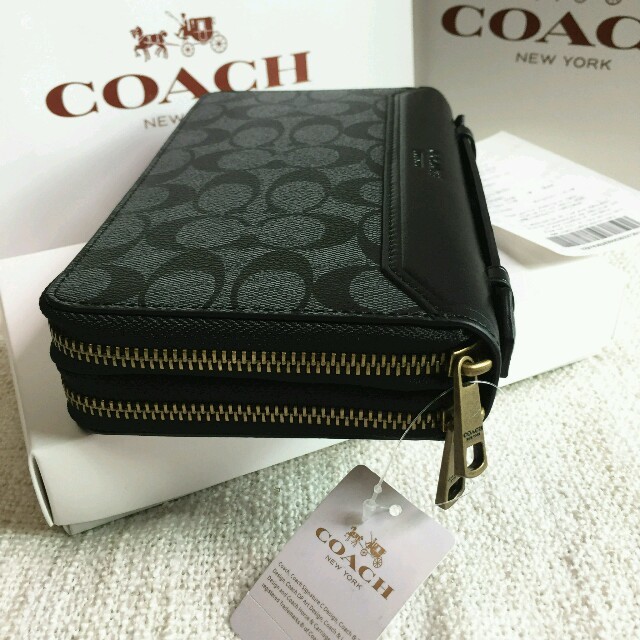 セールCOACH/コーチ長財布 ダブルジップ F77288 セカンドバッグ