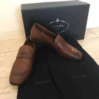 プラダ(PRADA)の新品 定価13万 プラダ PRADA コインローファー ブラウン  24,5(ドレス/ビジネス)