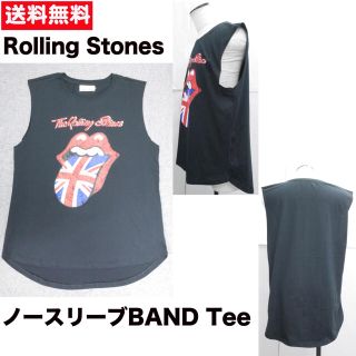 　【新品】 バンドTシャツ ノースリーブ 半袖 ビッグ ワイド ロック Lサイズ(Tシャツ/カットソー(半袖/袖なし))