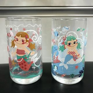 フジヤ(不二家)のペコちゃん グラス2つ 非売品(グラス/カップ)