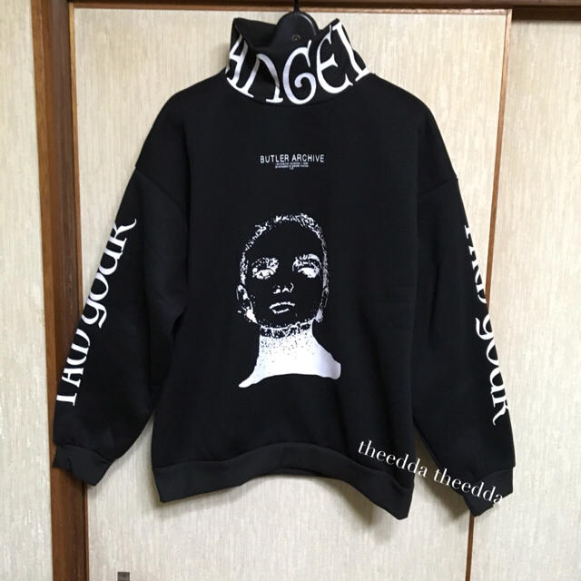 ❤️数量限❤️ ロゴネック 袖ロゴ イラスト スウェット stussy 系い メンズのトップス(スウェット)の商品写真