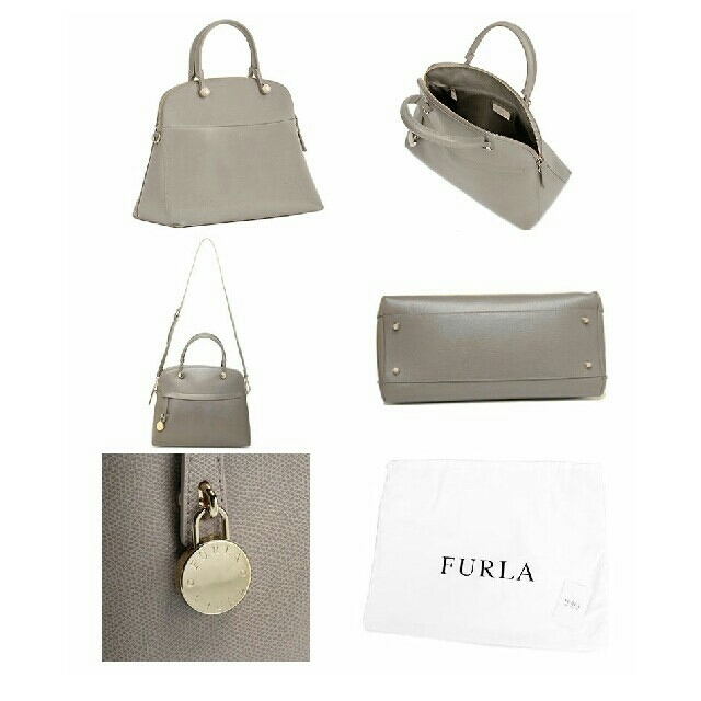 フルラ　FURLA　パイパーMサイズ　サッビア　グレージュ　ラスイチ　新品