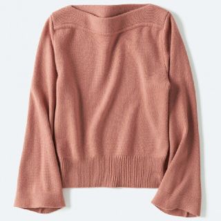 ユニクロ(UNIQLO)のUNIQLO U（ユニクロ ユー）カシミヤブレンドボートネックセーター　ピンクＬ(ニット/セーター)