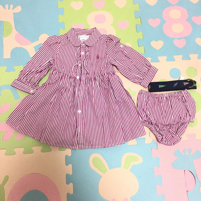 Ralph Lauren(ラルフローレン)の新品未使用・シャツワンピ キッズ/ベビー/マタニティのベビー服(~85cm)(ワンピース)の商品写真