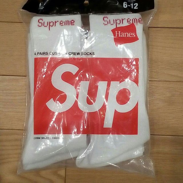 Supreme(シュプリーム)のSupreme/Hanes Crew Socks White  2足セット メンズのファッション小物(その他)の商品写真