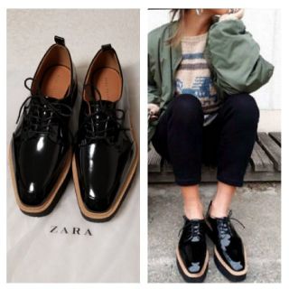 ザラ(ZARA)の大人気！ZARAプラットフォームシューズ♡39(ローファー/革靴)