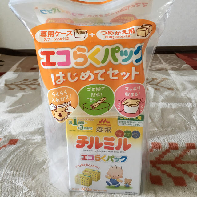 森永チルミルエコらくパックセット - 授乳/お食事用品