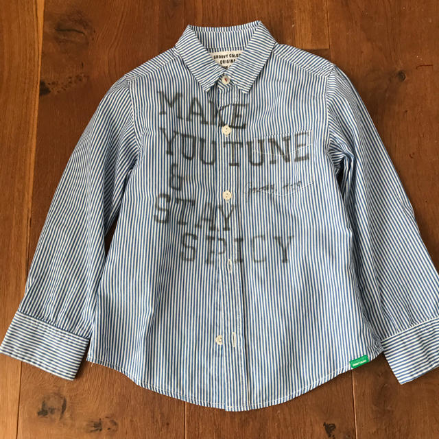 Groovy Colors(グルービーカラーズ)のGROOVY COLORS グルービーカラーズ 120 ストライプシャツ キッズ/ベビー/マタニティのキッズ服男の子用(90cm~)(ブラウス)の商品写真