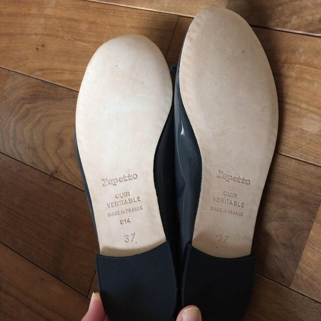 repetto レペット エナメルバレエシューズ37 グレー 新品 巾着つき 2