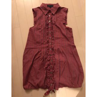 ジルスチュアート(JILLSTUART)の【JILL STUART】赤チェックのシャツワンピース(ミニワンピース)