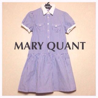 マリークワント(MARY QUANT)のマリクワ♡ストライプシャツワンピース(ひざ丈ワンピース)