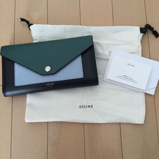 セリーヌ(celine)のセリーヌ長財布CELINE直営店購入マルチカラーネイビーブルー系美品(財布)