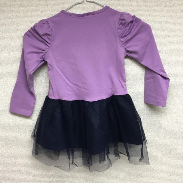 ★大人気アナと雪の女王ワンピース★98cm  紫 キッズ/ベビー/マタニティのキッズ服女の子用(90cm~)(ワンピース)の商品写真