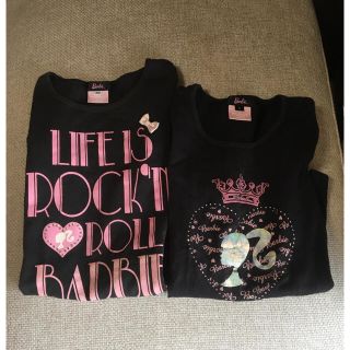 バービー(Barbie)のbarbie バービー 黒 半そでＴシャツ 2枚(Tシャツ/カットソー)