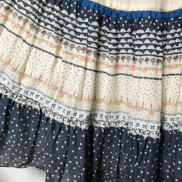 franche lippee(フランシュリッペ)のメロリ〜ナ様専用美品 フランシュリッペブラック ギャザーフレアスカート レディースのスカート(ひざ丈スカート)の商品写真