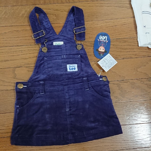 Lee(リー)のゆりぼぉ様専用☆Lee コーデュロイ ジャンパースカート 紺 キッズ/ベビー/マタニティのキッズ服女の子用(90cm~)(ワンピース)の商品写真