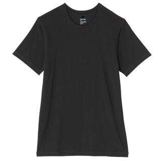 ムジルシリョウヒン(MUJI (無印良品))の天然素材にこだわったぬくもりクルーネック半袖シャツ 紳士Ｍ・黒 2枚セット(Tシャツ/カットソー(半袖/袖なし))