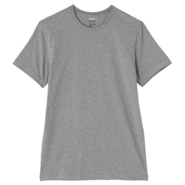 MUJI (無印良品)(ムジルシリョウヒン)の天然素材にこだわったぬくもりクルーネック半袖シャツ　紳士Ｍ・グレー2枚セット メンズのトップス(Tシャツ/カットソー(半袖/袖なし))の商品写真