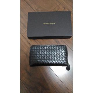 ボッテガヴェネタ(Bottega Veneta)の新タグ　イントレチャート　レザー　ラウンドファスナー　長財布(長財布)