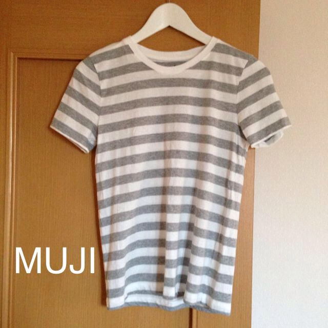 MUJI (無印良品)(ムジルシリョウヒン)のボーダーTシャツ レディースのトップス(Tシャツ(半袖/袖なし))の商品写真