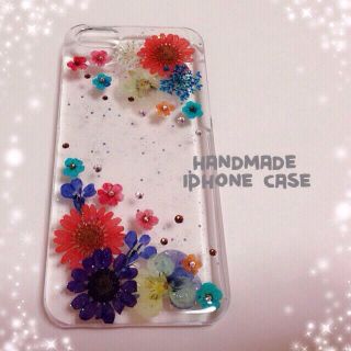 押し花iPhone5ケースハンドメイド♡(モバイルケース/カバー)