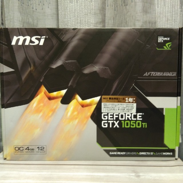 【新品】MSI GTX 1050Ti 4G OC（性能アップバージョン） PCパーツ