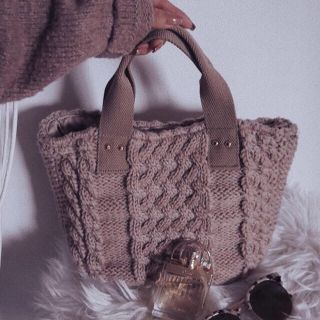 リエンダ(rienda)のrienda♡ケーブルknitバッグ(ハンドバッグ)