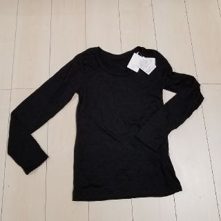 タケオキクチ(TAKEO KIKUCHI)のTK MIXPICE　タケオキクチ　女性用　カットソー　ブラック　新品(カットソー(長袖/七分))