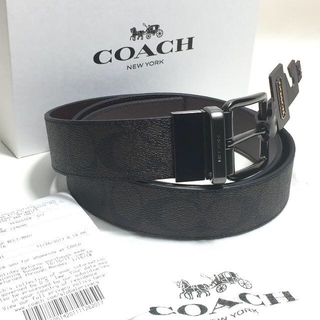 コーチ(COACH)の本物保証！新品 ﾀｸﾞ付 ｺｰﾁ ｷﾞﾌﾄﾎﾞｯｸｽ 袋 ﾍﾞﾙﾄ ﾏﾎｶﾞﾆｰ(ベルト)