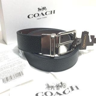 コーチ(COACH)の本物保証！新品 ﾀｸﾞ付 ｺｰﾁ F64840 ﾍﾞﾙﾄ ﾌﾞﾗｯｸ ﾌﾞﾗｳﾝ(ベルト)