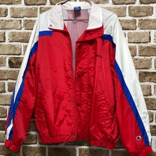 チャンピオン(Champion)のチャンピオン(Champion)コーチジャケット 赤 個性派(ナイロンジャケット)