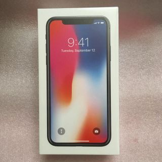 アイフォーン(iPhone)のPhone X 256GB シャッター消音可 SIMフリー 新品未開封品(スマートフォン本体)