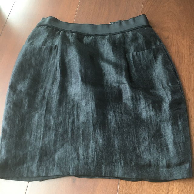 JILLSTUART(ジルスチュアート)のジルスチュアート ウエストゴム風スカート黒 サイズ2 ウエスト60ヒップ86 レディースのスカート(ひざ丈スカート)の商品写真