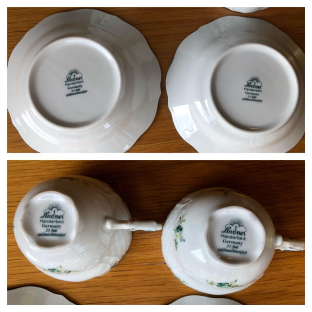 MEISSEN - 専用 CM採用♪リンドナー ジェイド カップ&ソーサー2客の