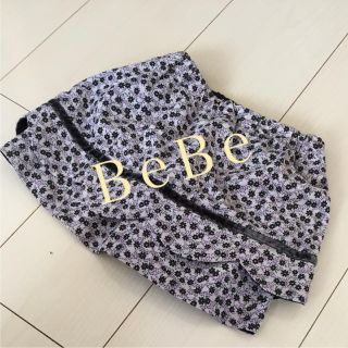 ベベ(BeBe)のBEBE 美品 花柄フリルスカート 90サイズ べべ(スカート)