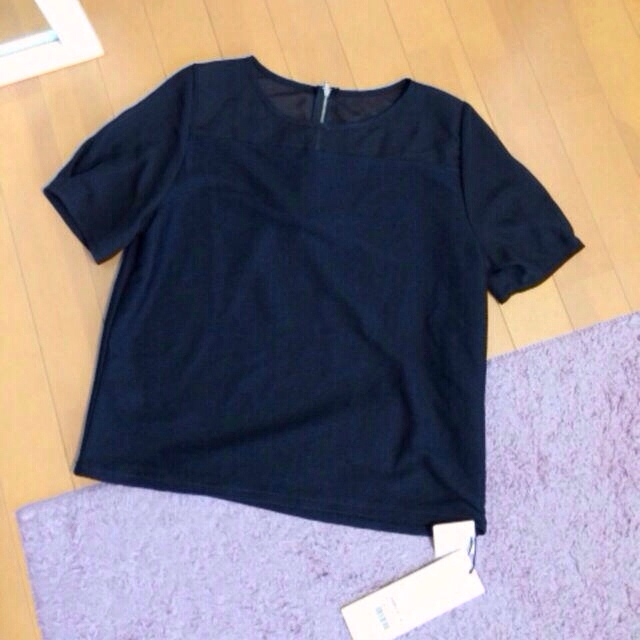 moussy(マウジー)のmoussy◆袖シフォン切り替えトップス レディースのトップス(Tシャツ(半袖/袖なし))の商品写真