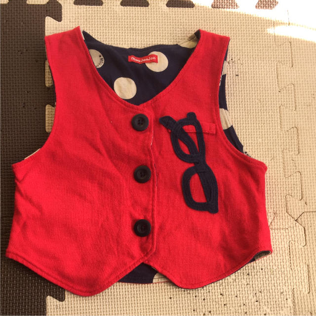 mou jon jon(ムージョンジョン)のムージョンジョン  リバーシブルベスト 90 キッズ/ベビー/マタニティのキッズ服男の子用(90cm~)(Tシャツ/カットソー)の商品写真