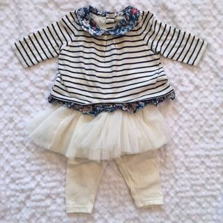 ベビーギャップ(babyGAP)の【きなこさん専用】BabyGAP ボーダートップス&チュールレギンス 60サイズ(その他)