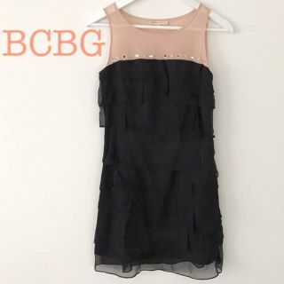 ビーシービージーマックスアズリア(BCBGMAXAZRIA)のシルク100%♦︎BCBGMAXAZRIA ワンピース ブラック レディース(ミニワンピース)