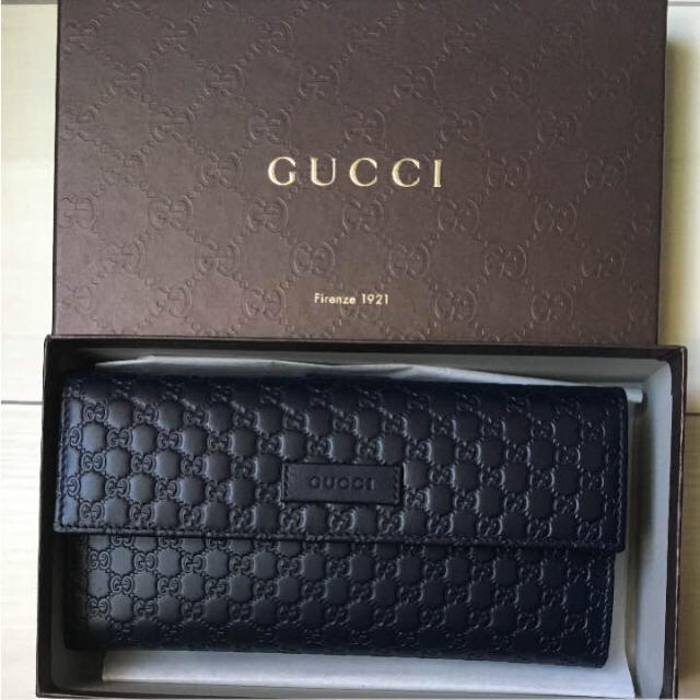 最終値下げ!GUCCI 日本未入荷マイクロGG長財布 シマレザー 新品未使用