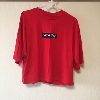 ウィゴー(WEGO)のWEGO BOXロゴ刺繍T(Tシャツ(半袖/袖なし))