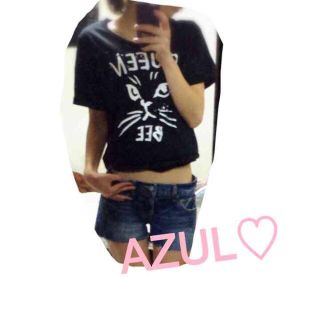 アズールバイマウジー(AZUL by moussy)のAZUL♡ショート丈Tシャツ(Tシャツ(半袖/袖なし))