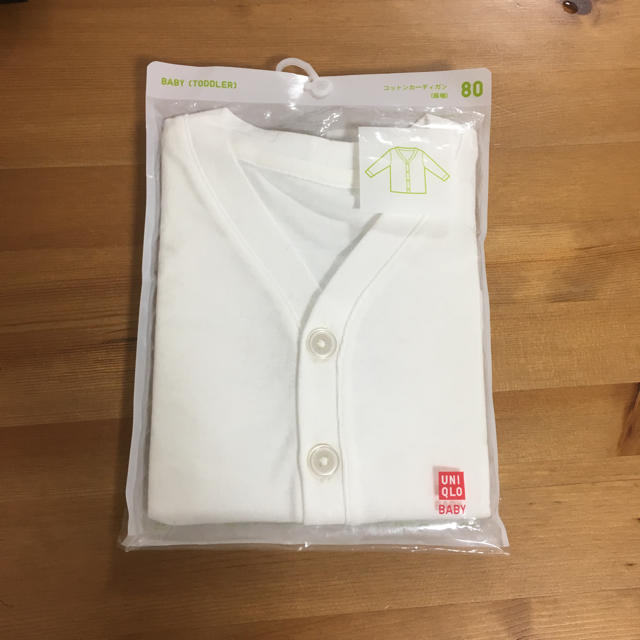 UNIQLO(ユニクロ)の新品 UNIQLO コットンカーディガン 80㎝ キッズ/ベビー/マタニティのベビー服(~85cm)(カーディガン/ボレロ)の商品写真