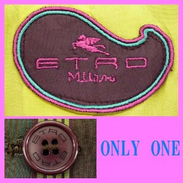 ETRO(エトロ)のエトロ ETRO ストライプ柄 ジャケット S 定価157,500円 春 初秋物 レディースのジャケット/アウター(テーラードジャケット)の商品写真