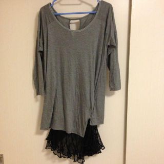 トーガ(TOGA)のTOGA×OCメッシュフリル付チュニック(カットソー(長袖/七分))