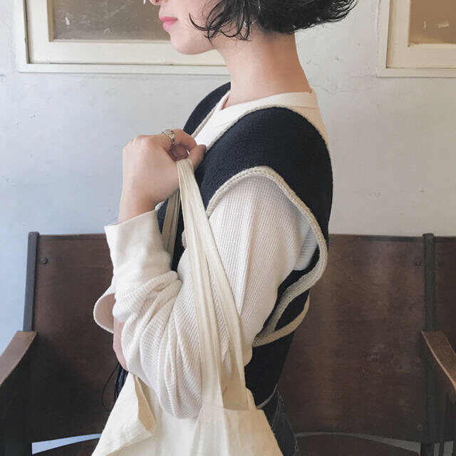 TAN ニットビスチェ トリミングキャミ | www.ibnuumar.sch.id