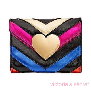 ヴィクトリアズシークレット(Victoria's Secret)の新品 ヴィクトリアシークレット レインボー ウォレット 財布 ハート PINK(財布)