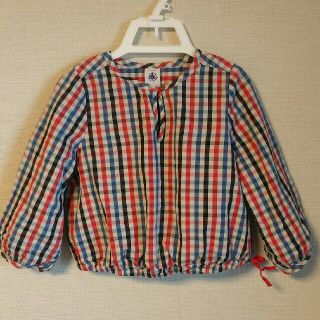 プチバトー(PETIT BATEAU)の専用です  値下げ 極美品 プチバトー ブラウス 86cm チェック(シャツ/カットソー)