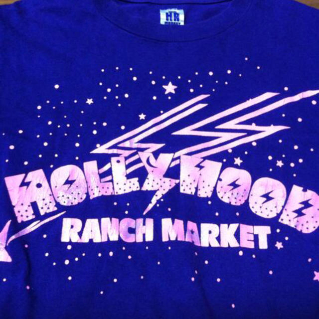 HOLLYWOOD RANCH MARKET(ハリウッドランチマーケット)のハリランTシャツパープルxピンク レディースのトップス(Tシャツ(半袖/袖なし))の商品写真